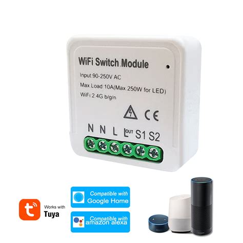 smart wifi switch module   light switch diy breaker module tuyasmart life app control