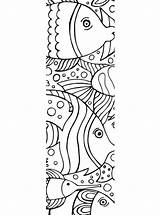 Boekenleggers Lesezeichen Fisch Bookmarks Kleurplaten Malvorlage Stemmen Ausmalbild Stimmen sketch template