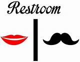 Restroom Restrooms Mustache Vinyls Lipsticks Clipartbest Urdu Mingle Sindhi Signage Decals sketch template