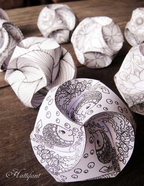diy colorable triskele paper globes indie crafts