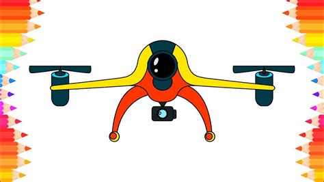 draw drone  kids step  step art drawing lessons diy coloring pages  children