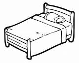 Drawing Bed Cartoon Outline Beds Bunk Getdrawings sketch template