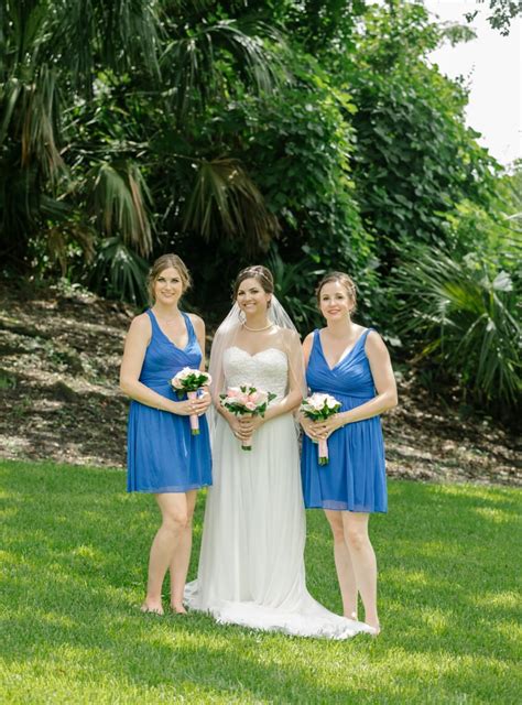 These Bridesmaids Wore The Same Knee Length Dress In The Same Shade