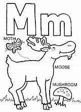 Coloring Pages Moose Words Letter Alphabet Printable Color Drawing Clipart Sheet Creator Walking Kids Animal Line Getdrawings Collection Library Popular sketch template