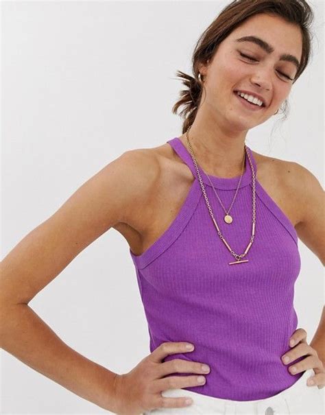 weekday singlet  neon purple asos neon purple singlets purple fashion