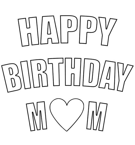 happy birthday mom printable