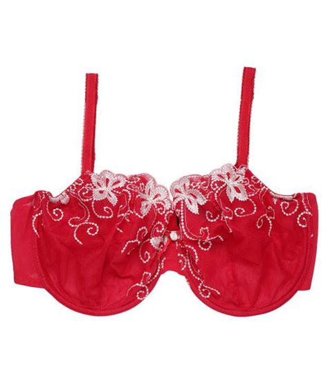 buy victoria s secret red cotton elastane underwired bra online at best