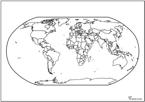carte du monde atlas vierge  imprimer