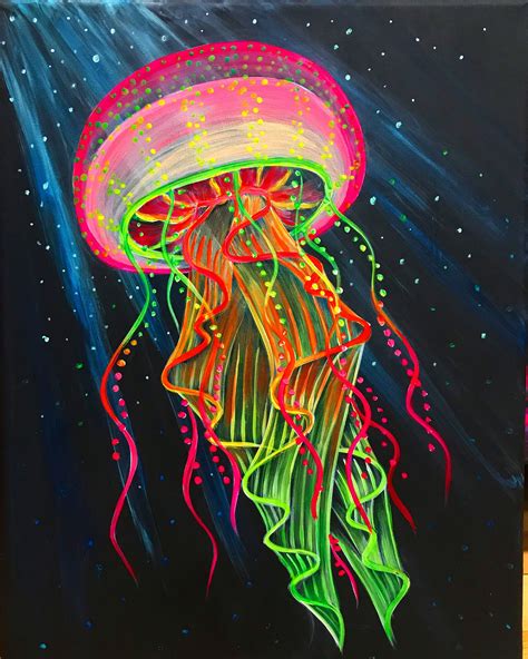 funky jellyfish painting etsy jellyfish painting jellyfish art