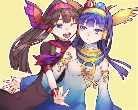 Kibamigohann Isis Pandd Nephthys Pandd Puzzle And Dragons 2girls