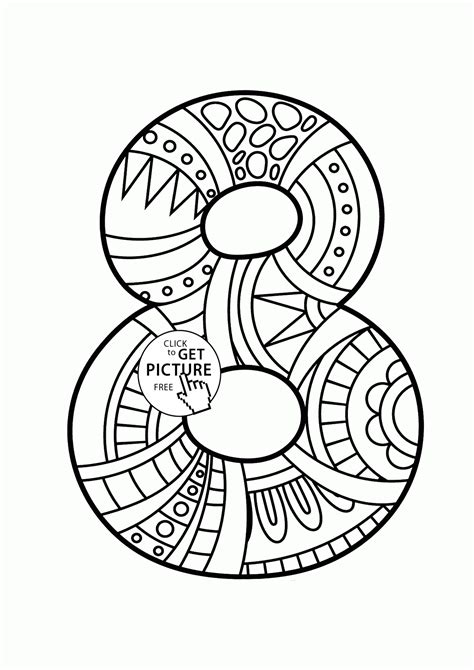 printable number  coloring pages printable color