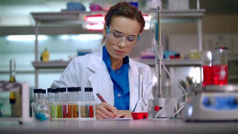 female scientist working  scientist tablet woman scientist