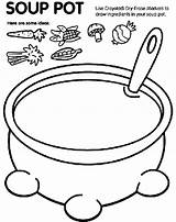 Soup Pot Coloring Crayola Pages Stone Stew Sheet Printable Drawing Color Story sketch template