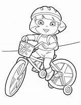 Bike Coloring Pages Dora Riding Cycling Helmet Motorcycle Dirt Printables Mountain Color Explorer Kids Getcolorings Print Printable Col Rides Popular sketch template