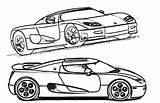 Pages Koenigsegg Corvette Coloring Cars Cc8s Super Color sketch template