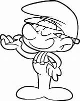 Coloring Smurf Worker Wecoloringpage sketch template