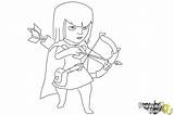 Archer Clash Clans Draw Coloring Drawingnow sketch template