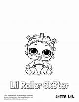 Lil Doll Lotta Sk8ter Skater Colouring sketch template