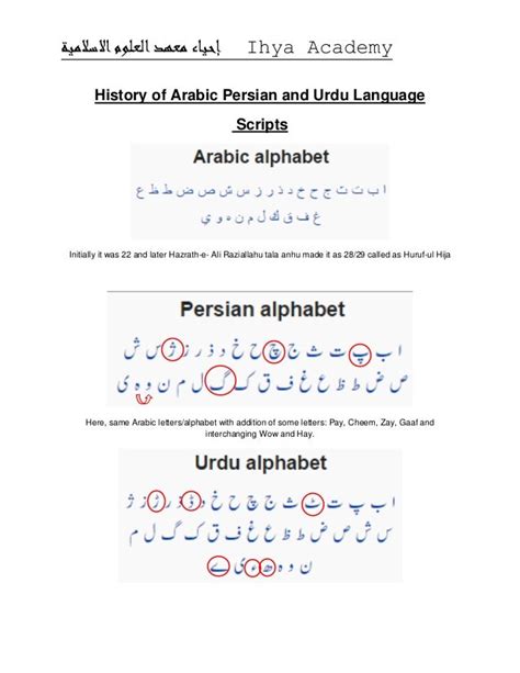history arabic persian urdu
