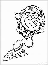 Doraemon Flying His Online Toys Pages Coloring Color sketch template