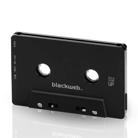 blackweb bluetooth cassette adapter   ft micro usb charging cable walmartcom