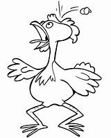 Coloring Pages Little Clipart Sky Chickens Chicken Falling Library Animal sketch template