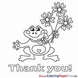 Thank Coloring Frog Sheets Flowers Pages Sheet Title sketch template