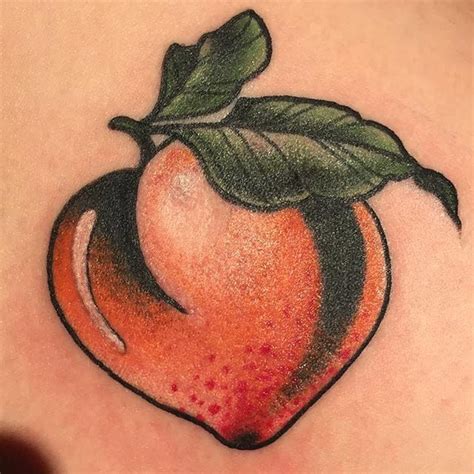peach tattoo by torie wartooth peach fruit may 27th