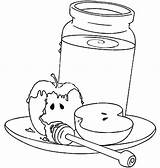 Jar Coloring Pages Template Oil Honey Apples Sketch sketch template