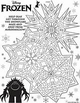Labyrinthe Reine Neiges Olaf Frozen Laberinto Mazes Activities Marshmallow Pdf sketch template