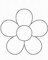 Flower Printable Coloring Template Pages Sheets Petals Outline Drawing Templates sketch template