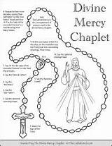 Coloring Mercy Divine Chaplet Saint Kids Catholic Pray Pages Printables Sunday Prayer sketch template