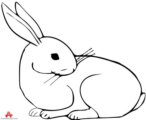 rabbit drawing outline  paintingvalleycom explore collection