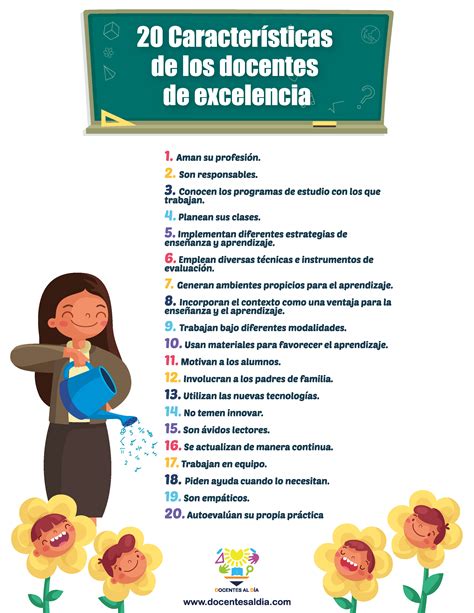 caracteristicas  comparten los docentes de excelencia infografia