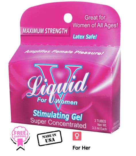 liquid v stimulating gel women 3 pk clitoris climax warm tingling 3