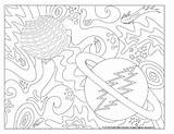 Coloring Grateful Psychedelic Fifty Deadhead sketch template