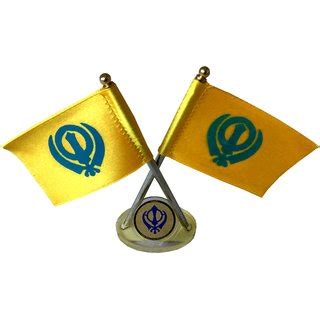buy khandasikh symbol flags car frame divinity