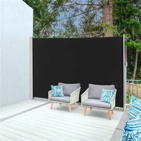arrives  mon jan  buy yescom    retractable side awning wind screen privacy divider