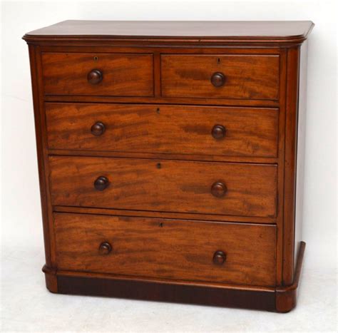 antique victorian mahogany chest  drawers