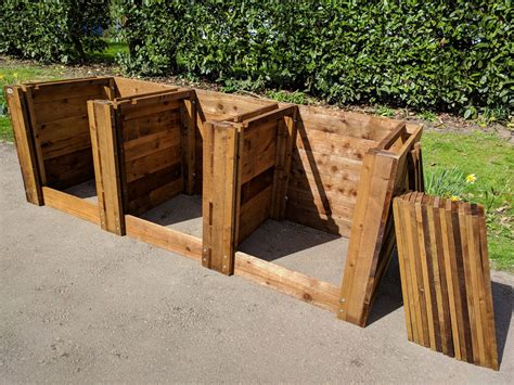 wooden compost bin sturdy design archwood greenhouses