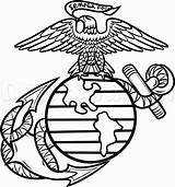 Usmc Corps Marines Dragoart sketch template