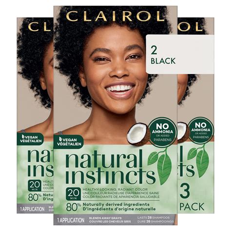 buy clairol natural instincts demi permanent hair dye  black hair color pack