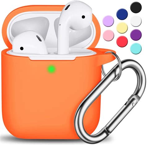 orange airpods case cover  keychain silicone skin cover etsy