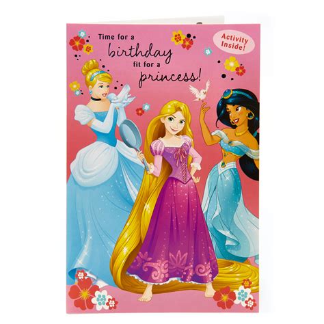 buy disney princess birthday card activity   gbp  card