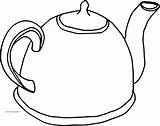 Teapot Coloring Simple Wecoloringpage Pages sketch template