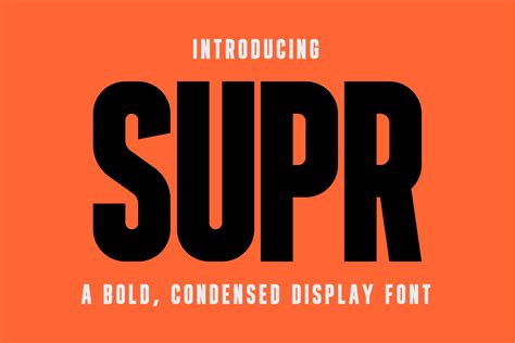 supr bold condensed display font creative market