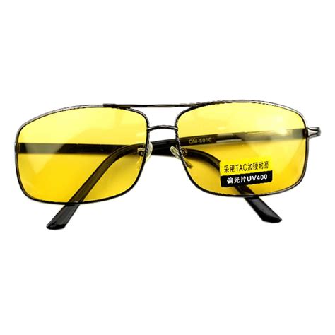 yellow lens polarized sunglasses night vision driving eyewear glasses