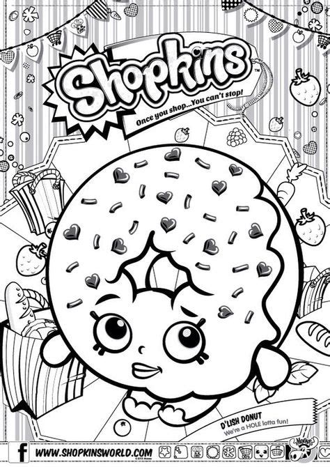 shopkins colour color page delish donut shopkinsworld shopkin