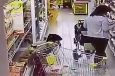 cctv camera captures woman doing a poo in a supermarket fridge daily star