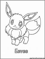 Coloring Eevee Pages Pokemon Cute Kids Printable Fun Eeve sketch template